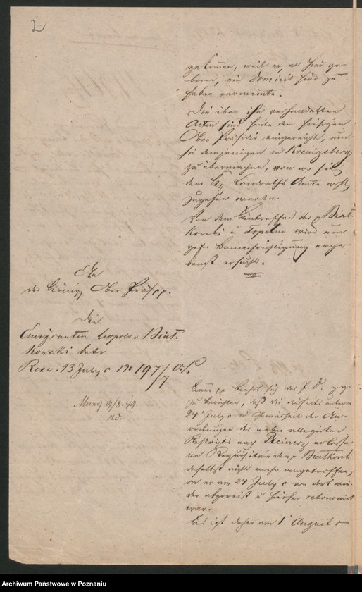 Obraz 6 z jednostki "A. betr. den polnischen Emigranten Leopold von Białkowski"