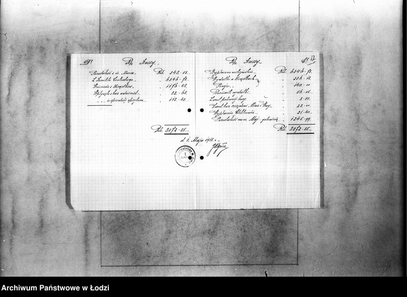 Obraz 20 z jednostki "Raporty kasowe dzielnic I,II,III Milicji Obywatelskiej"