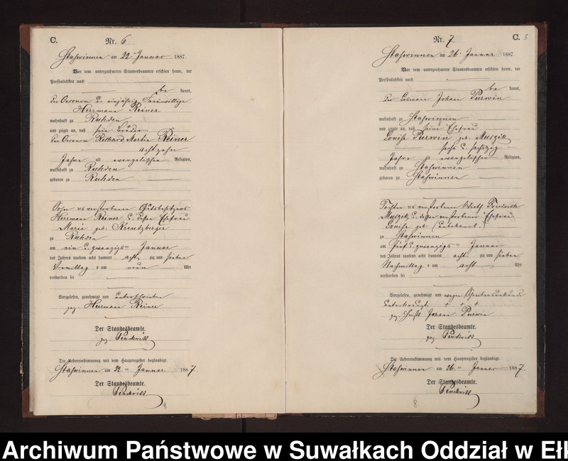 image.from.unit.number "Sterbe-Neben-Register des Preussischen Standes-Amtes Stasswinnen Kreis Loetzen"