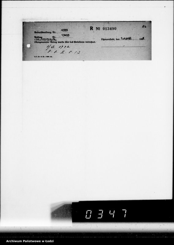 Obraz 20 z jednostki "Aufträge, [Lieferscheinen und Rechnungen] 13491-13540"