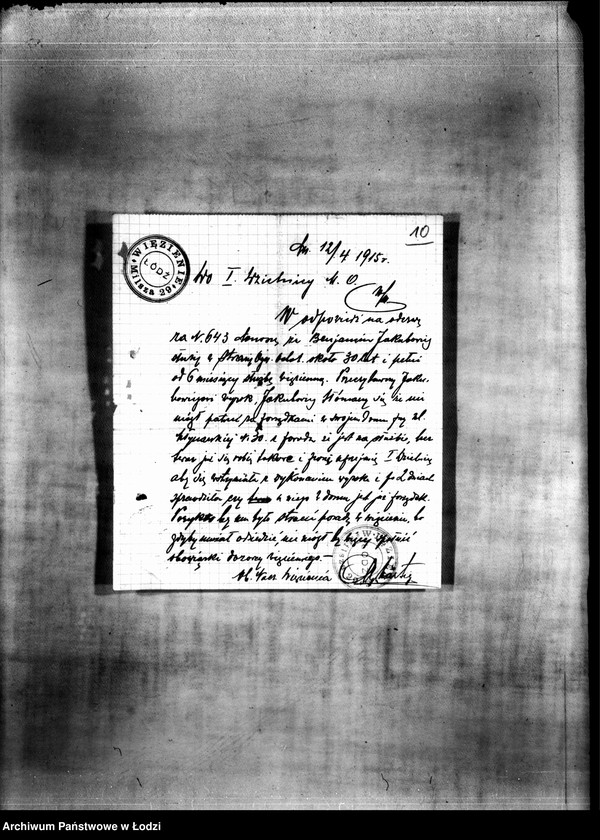 Obraz 13 z jednostki "Więzienie na Milsza [stan sanitarny więzienia, opieka nad chorymi, sytuacja służby więziennej]"