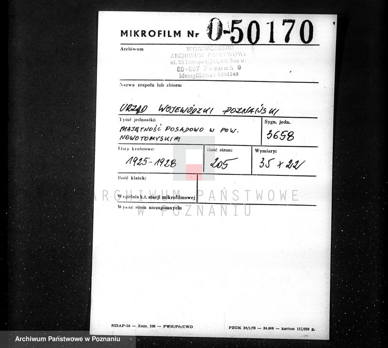 Obraz 2 z jednostki "Majętność Posadowo w powiecie nowotomyskim"