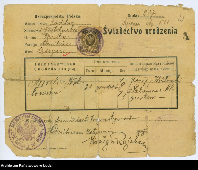 image.from.unit.number "Dokumenty do rejestru mieszkańców Rudy Pabianickiej. Kebsch Helena - Kühnel Olga"