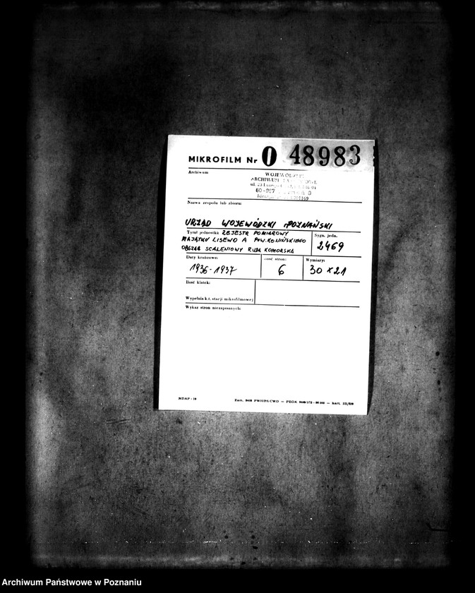 Obraz 2 z jednostki "Rejestr pomiarowy majątku Lisewo A powiatu konińskiego. Obszar scaleniowy Ruda Komorska"