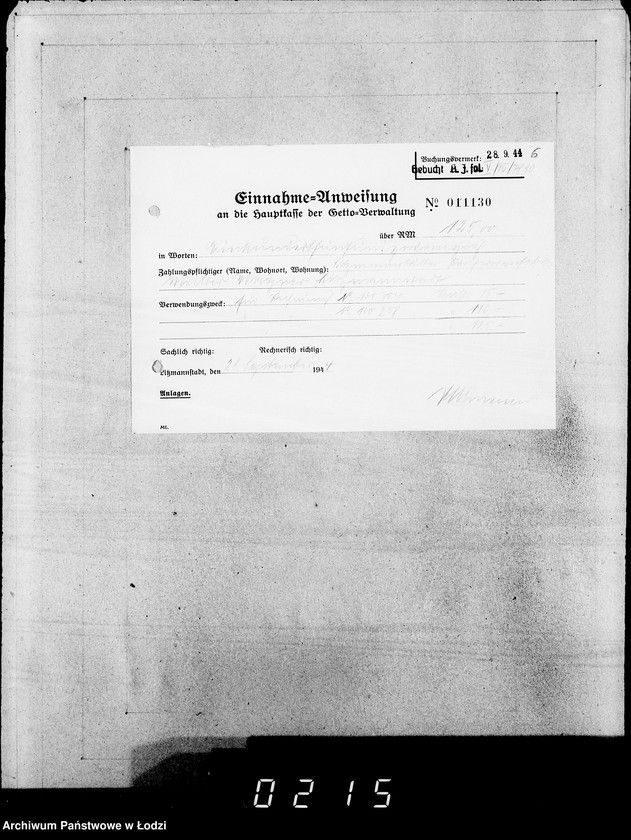 Obraz 10 z jednostki "28 Kassenbelege"