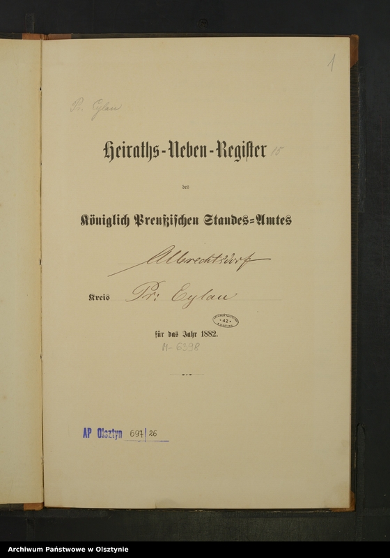 image.from.unit.number "Heiraths-Neben-register Nr 1 - 10"