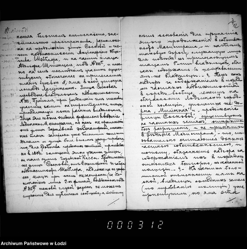 Obraz 11 z jednostki "Ob uporjadočenji i osveščenji Millionnoj ulicy, Grabovoj, Slavjanskoj i Sosnovoj"