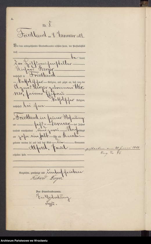 image.from.unit.number "Księga urodzeń USC Mieroszów (Friedland) 1902"