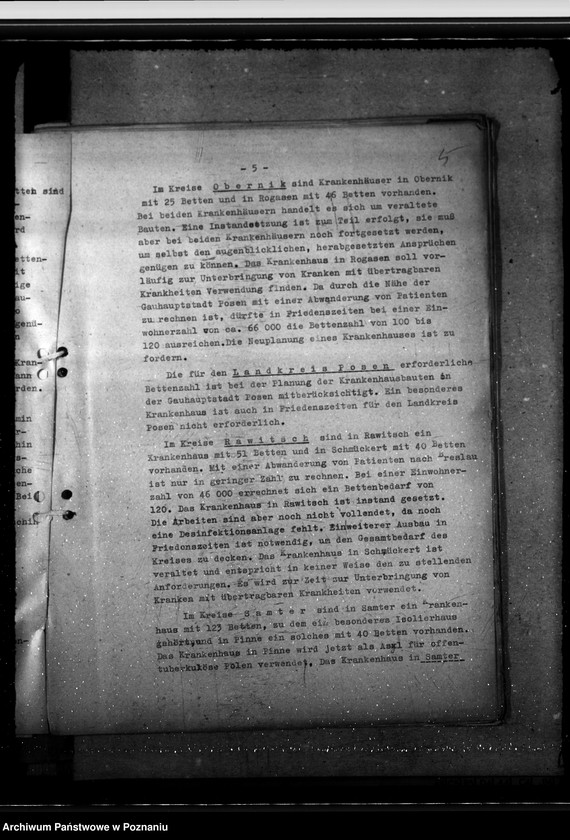 Obraz 9 z jednostki "Krankenhausplanung - Regierungsbezirk Posen"