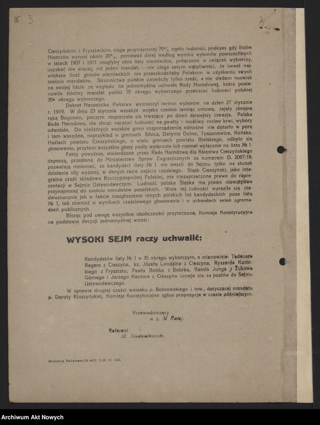 image.from.unit.number "Sejm nr 2. Przemówienie I. J. Paderewskiego, stenogramy; 103-go posiedzenia Sejmu, przemówień posłów, porządki dzienne obrad, uchwały, projekty ustaw"