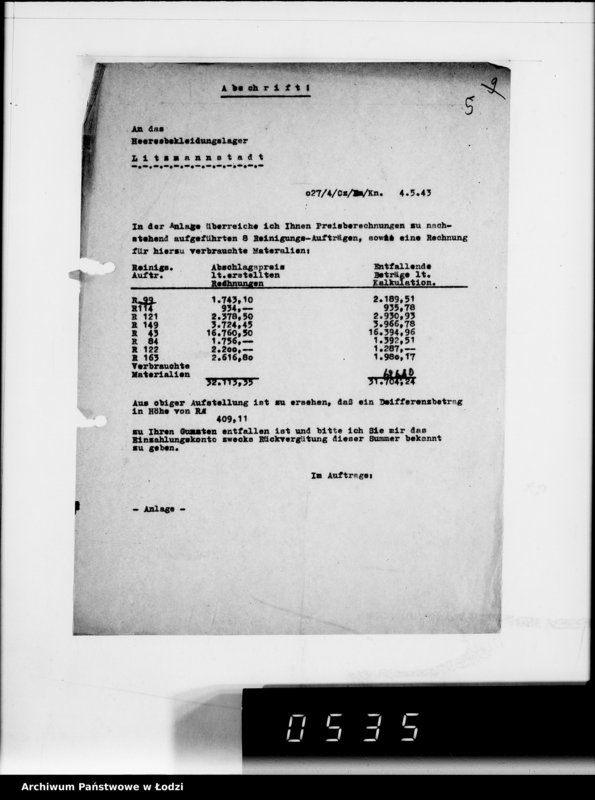 Obraz 11 z jednostki "5314 Kriegsauftrag R.99 SS-30 Winter Pelze HBA Posen"