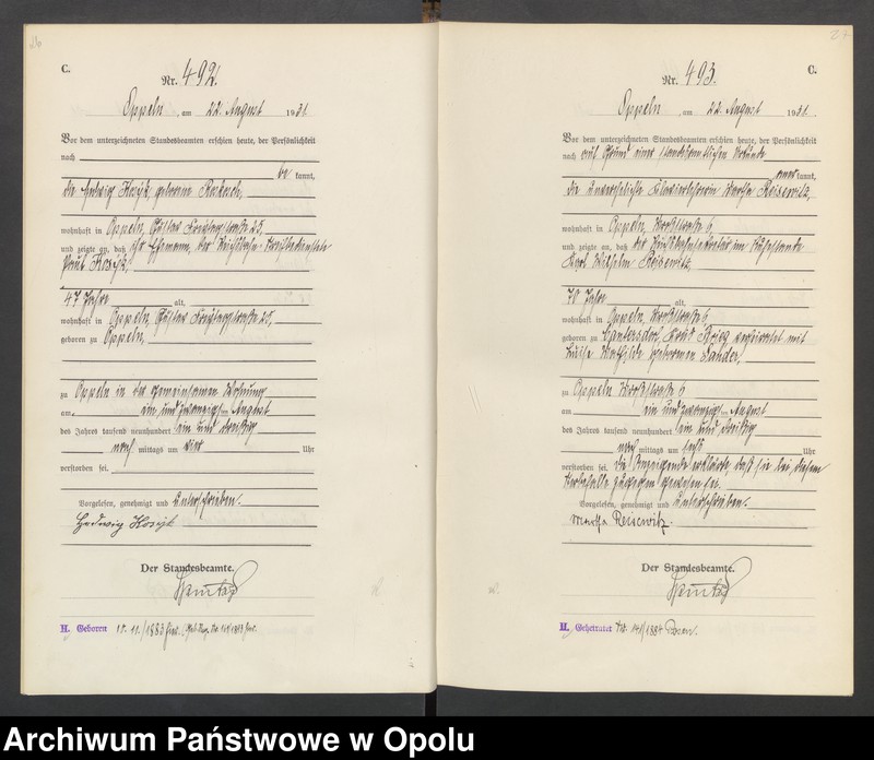 Obraz 17 z jednostki "[Rejestr zgonów] 1931 Tom II Nr 468-746"