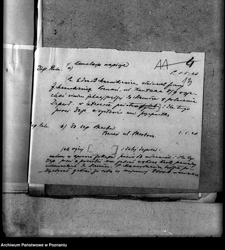 Obraz 17 z jednostki "Sprawy szczegółowo-administracyjne Pasy zapędne"