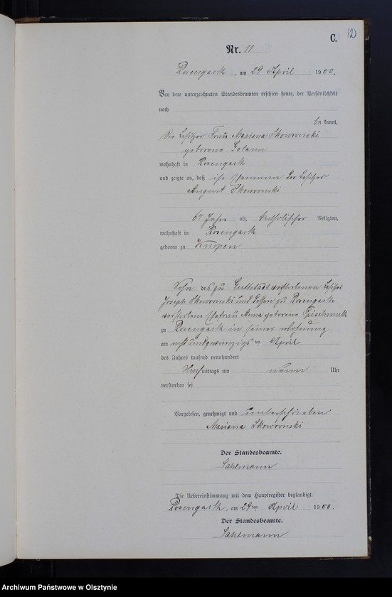 image.from.unit.number "Sterbe-Neben-Register Nr 1 - 43"