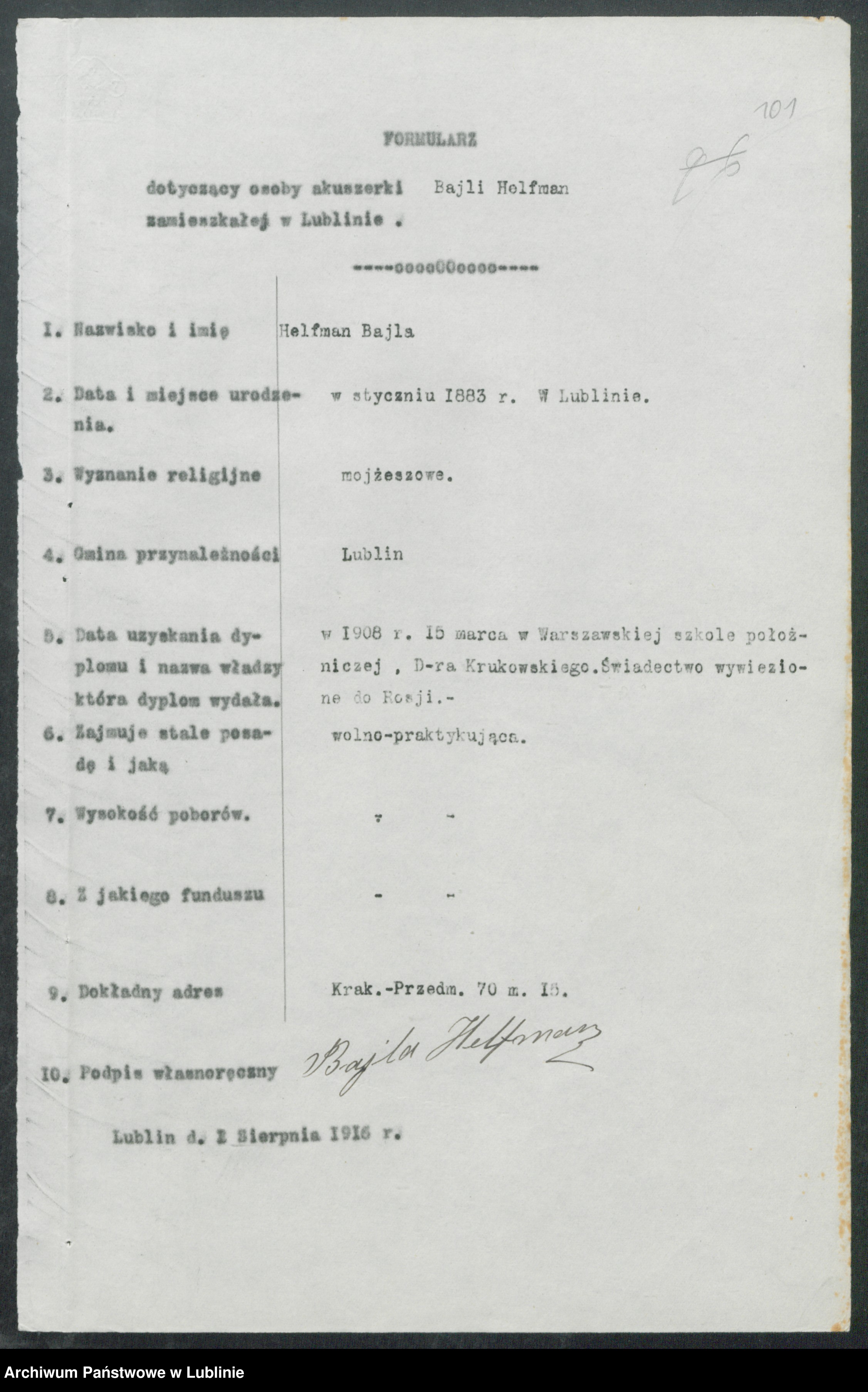 Skan z jednostki: Ewidencja lekarzy, farmaceutów, akuszerek, felczerów, fryzjerów