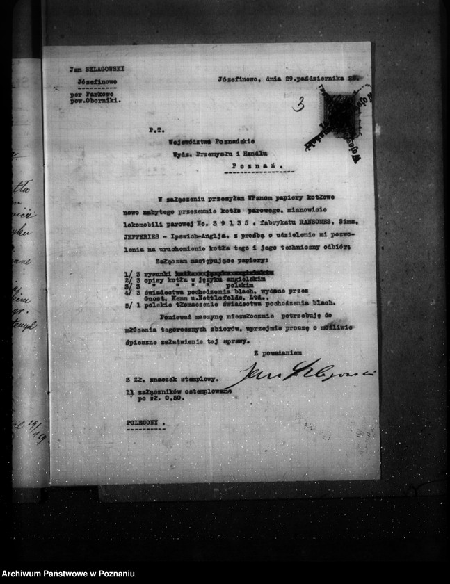 Obraz 7 z jednostki "Majętność Józefinowo pow. obornicki nr woj. kotła 6269"