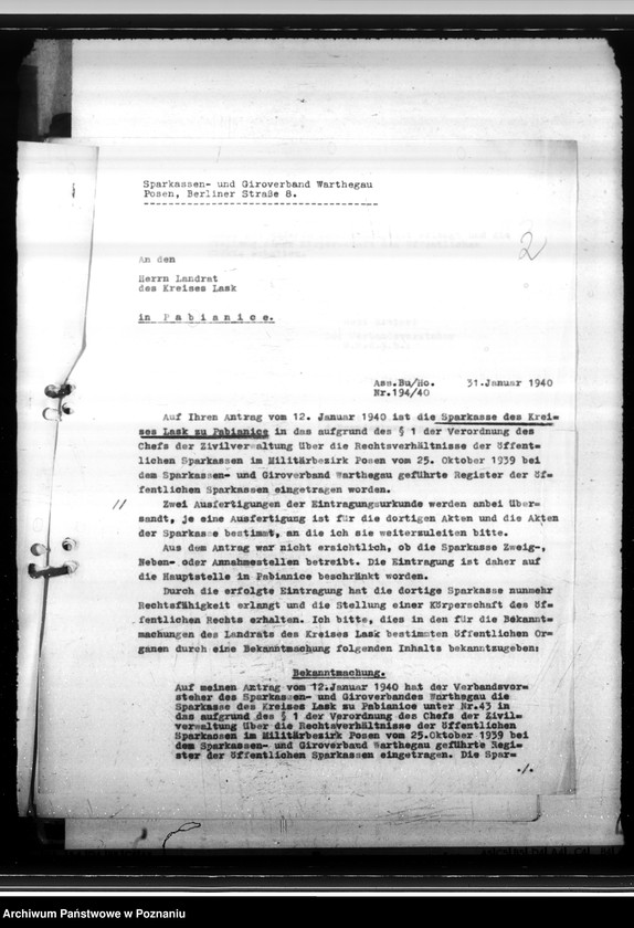 Obraz 7 z jednostki "Sparkassen und Giroverband Wartheland"