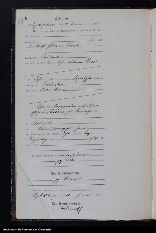 image.from.unit.number "Sterbe-Neben-Register Tom II,Nr 81 - 180"