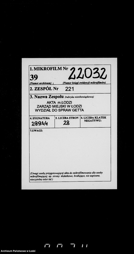 Obraz 2 z jednostki "Oberbürgermeister Litzmannstadt [Korespondencja i zamówienia na dostawę futer i materiałów]"