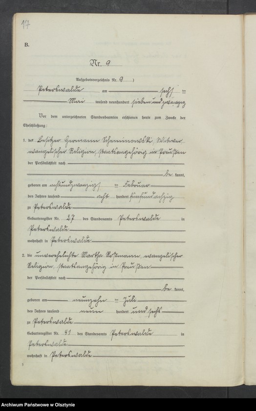 Obraz 19 z jednostki "Heirats-Neben-Register Nr 1 - 19, 1-6, 1-14, 1-16"