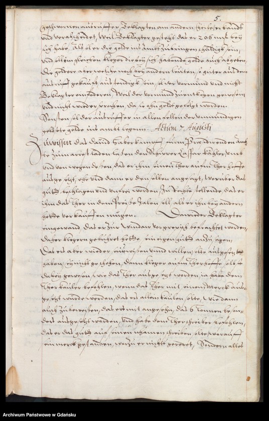 image.from.unit.number "H. Bürgerm. Daniel Czirenberges Ambtbuch erste theil vom [5.VIII.1599-16.III.1600] /indeks/"