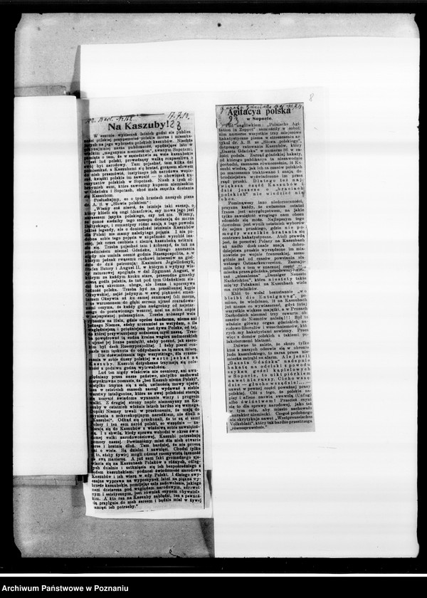 Obraz 13 z jednostki "Kaszuby i Mazury [wycinki prasowe] oraz spis miejscowości sporządzony przez ks. W. Barczewskiego do wydawnictwa "Geografia Polskiej Warmii"."