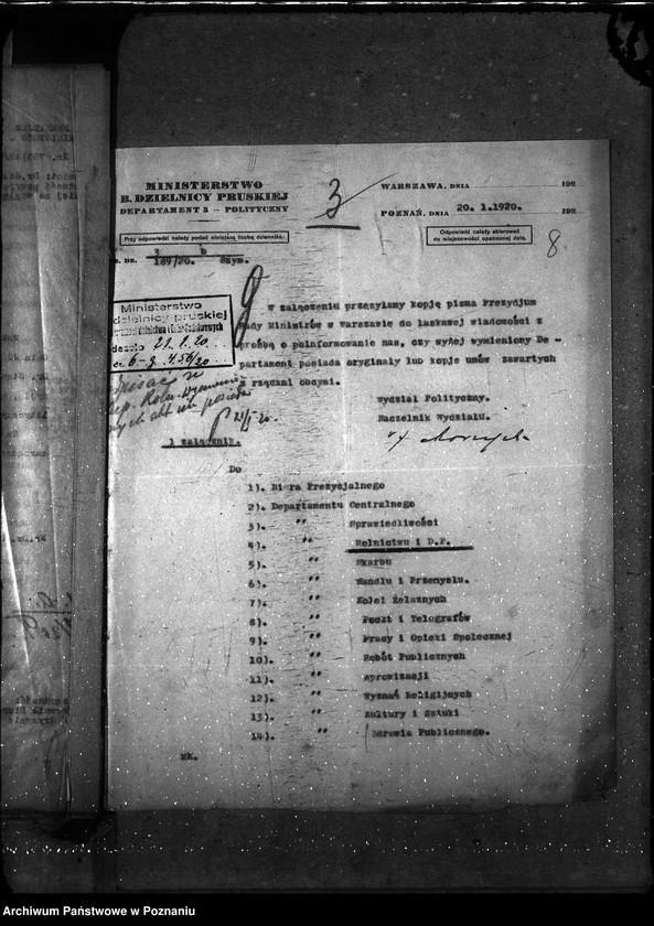 Obraz 13 z jednostki "Sprawy gospodarcze-ogólne Prezydium Rady Ministrów - okólniki 1920"