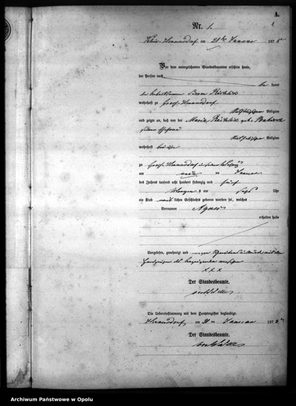 image.from.unit "Geburts-Neben-Register des Standesamtsbezirks Hennersdorf [1875]"