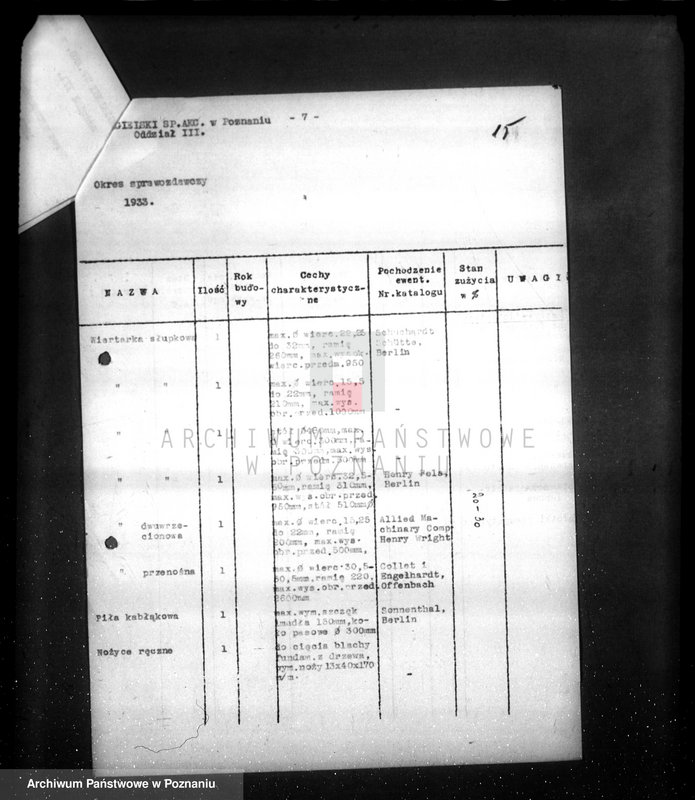 Obraz 19 z jednostki "/Kwestionariusz Fabryki H. Cegielskiego w Poznaniu/"