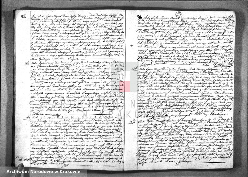 image.from.unit.number "AKTA. Urodzin; Uznania, i Przysposobienia Parafii Panny Maryi w Krakowie, sporządzone na Rok 1822. zaczynające się od Dnia Pierwszego Stycznia, a Konczące się w ostatnim Roku tegoz"