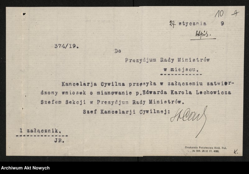 image.from.unit.number "Nominacje i dymisje w Biurze Prezydium Rady Ministrów"