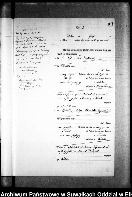 image.from.unit.number "Heiraths-Neben-Register des Preussischen Standes-Amtes Kehlen Kreis Angerburg"