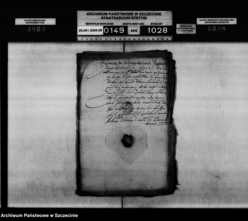 image.from.unit.number "Arnd von d. osten zu Kapelle / Jakob Brauer, Pastor in Trient: Nachlass- Streitigkeiten."