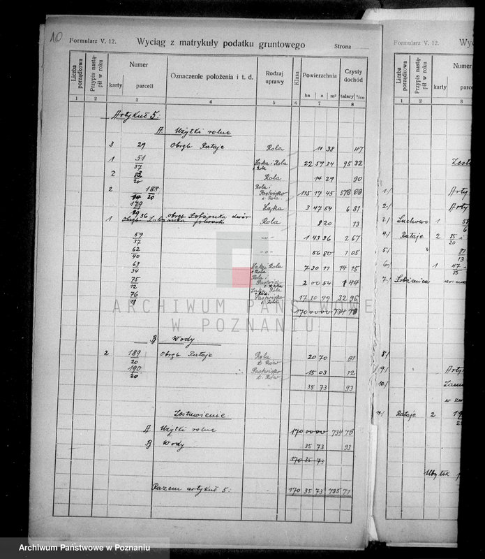 Obraz 14 z jednostki "Rejestr wyłączeń z art. 4 i 5 ustawy o wykonaniu reformy rolnej majątku Łobżenice"