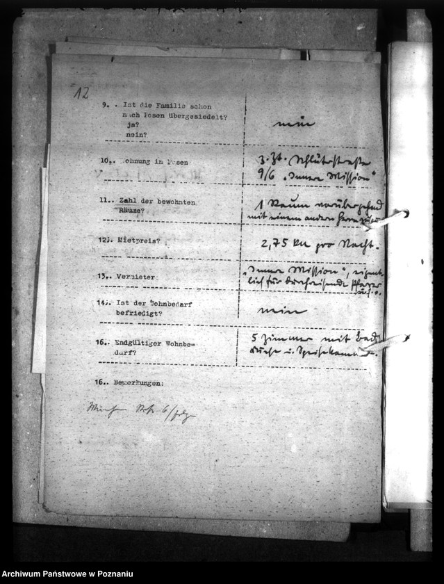 Obraz 15 z jednostki "Wohnungszuweisungen für Deutsche. Verdrängung der Polen."