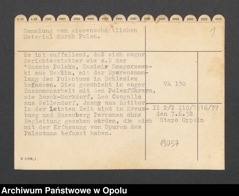 Obraz 3 z jednostki "Sammlung von wissenschaflichen Material durch Polen"