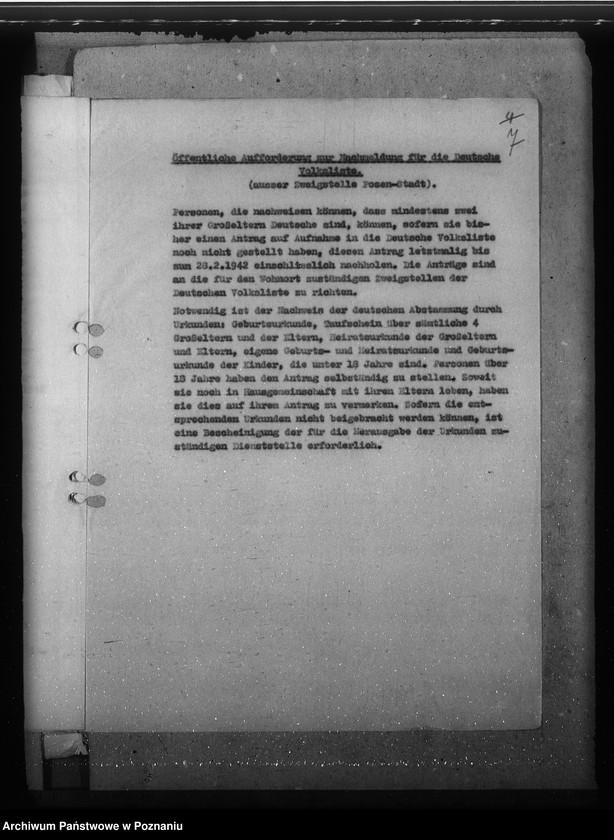 Obraz 11 z jednostki "Zarządzenia w sprawie zmiany kategorii Volksdeutschów, uproszczenia postępowania i informowania w zakresie zmian w sprawach listy narodowej"