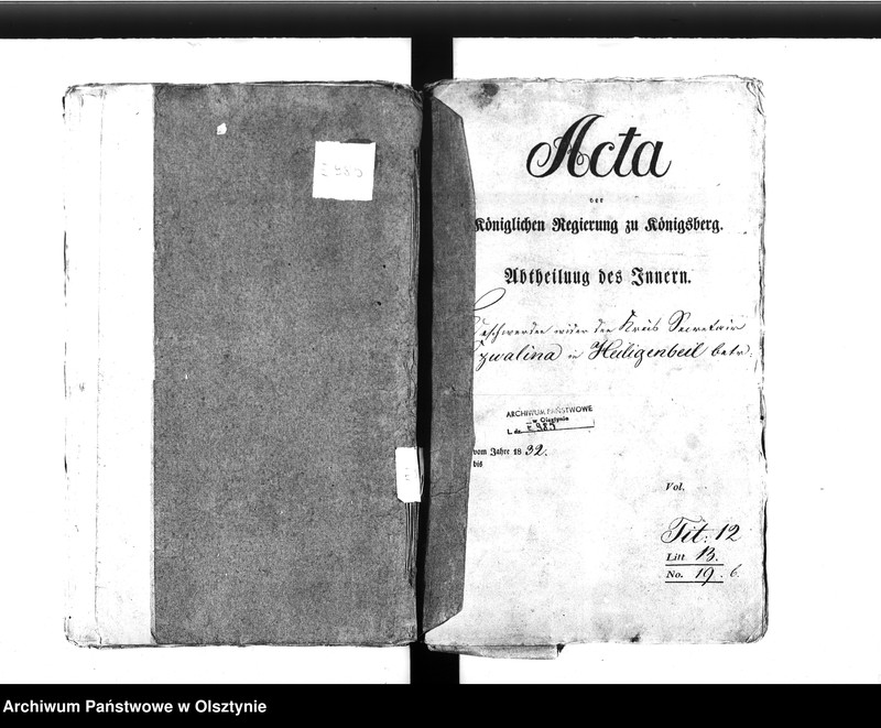 image.from.unit.number "Abtheilung des Innern. Beschwerden wieder den Kreis Secretair Czwalina in Heiligenbeil"