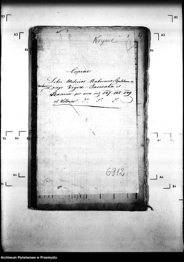 Obraz 5 z jednostki "[Kopie ksiąg metrykalnych parafii Krzywa z filiami Jasionka, Wołowiec (dekanat Gorlice)]"