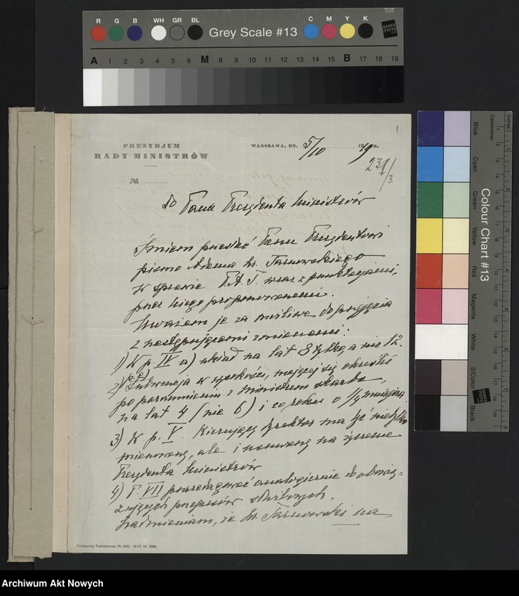 image.from.unit.number "Materiały w sprawie utworzenia Polskiej Agencji Telegraficznej. Memoriały, korespondencja"