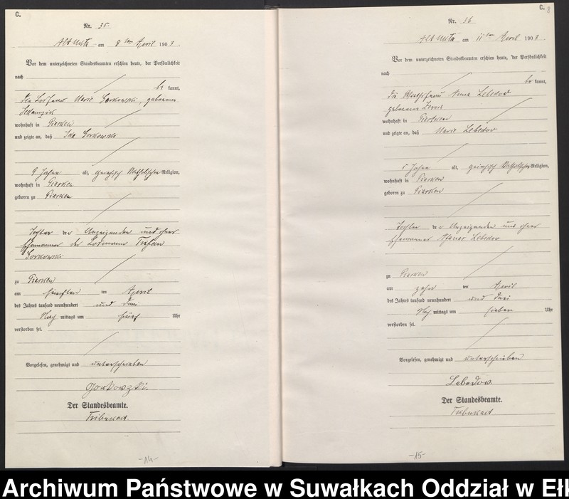 image.from.unit.number "[Sterbe-Haupt-Register des Königlichen Preussischen Standes-Amtes Ukta Kreis Sensburg]"
