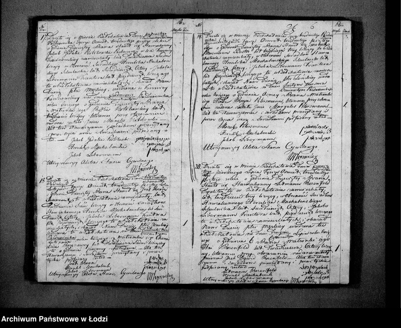 image.from.unit.number "Księga Akt Stanu Cywilnego wyznania mojżeszowego Urodzenia, Małzeństwa, Smierci w Parafii Bełchatow. Obwodzie Piotrkowskim Wojewodztwie Kaliskim na Rok 1835"