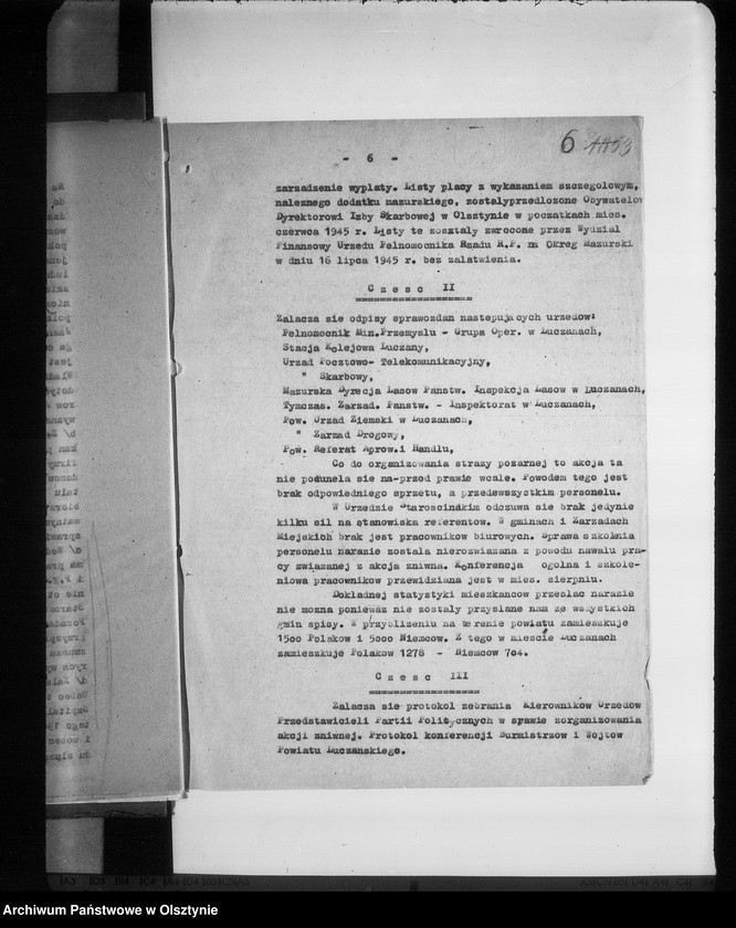 Obraz 11 z jednostki "Sprawozdania miesięczne Starostwa pow. Giżycko"