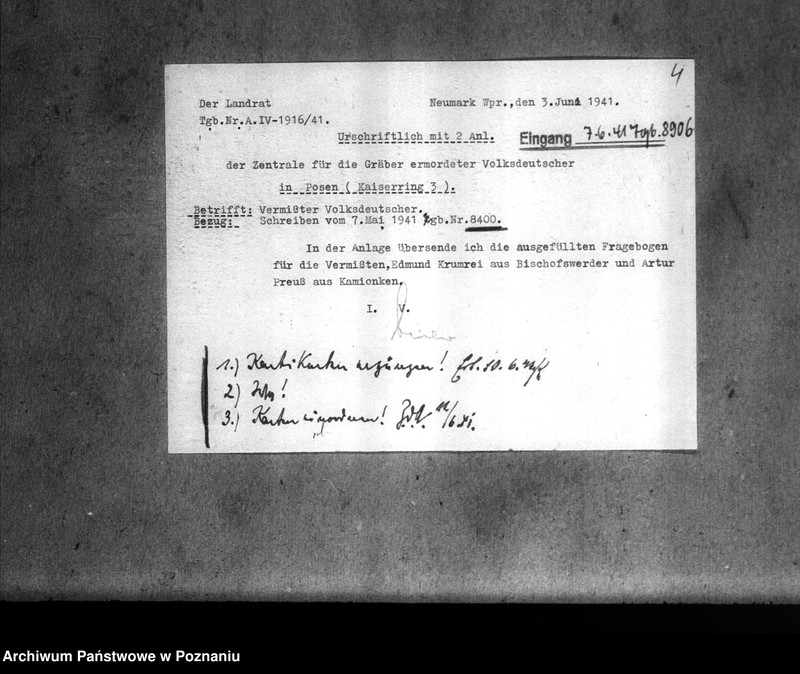 Obraz 8 z jednostki "Amtliche Meldungen Kreis Neumark (Nowe Miasto)"