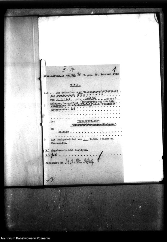 Obraz 5 z jednostki "Unterbringung von Lungenkranken - Strafgefangenen."