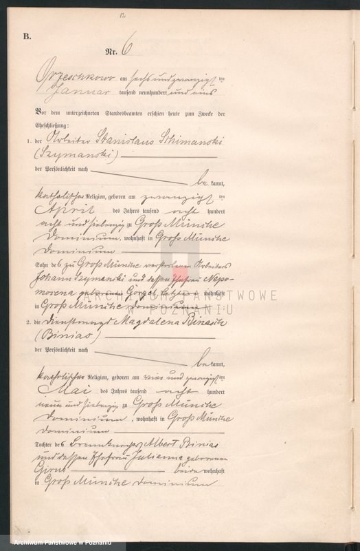 Obraz 14 z jednostki "Heiraths-Neben-Register"