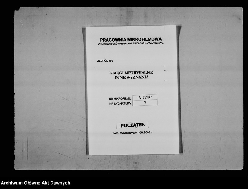 image.from.unit.number "Gmina Rożyszcze; Wołyń (gub., zabór rosyjski). Gemeinde - Register für die Baptisten - Gemeinde [Rejestr alfabetyczno - chronologiczny baptystów z gminy Rożyszcze]."