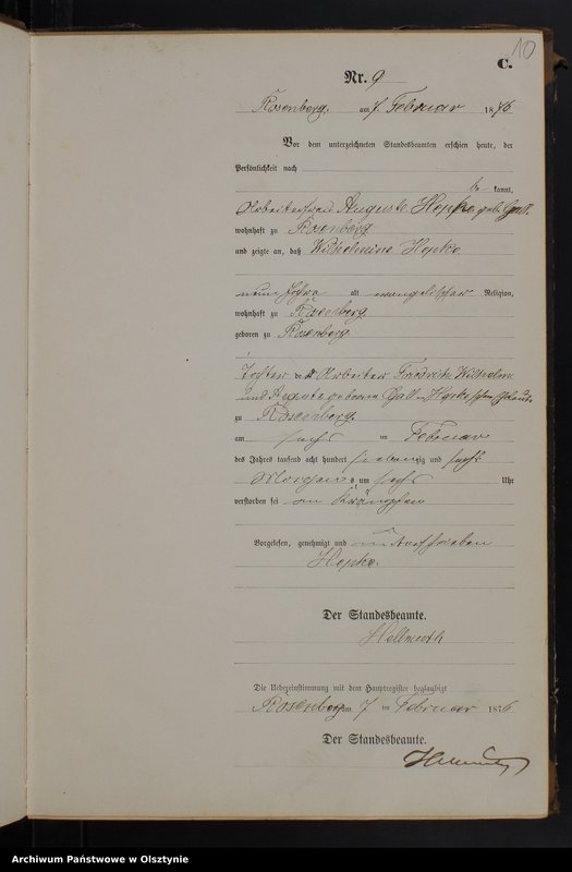 Obraz 12 z jednostki "Sterbe-Neben-Register Nr 1 - 107"