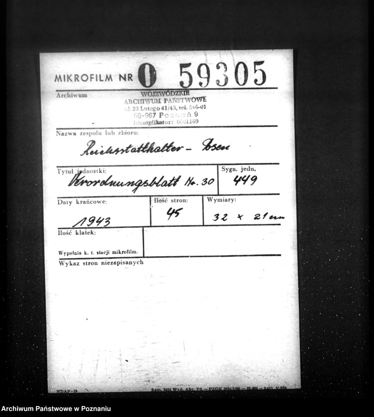 Obraz 2 z jednostki "Verordnungsblatt Nr. 30"