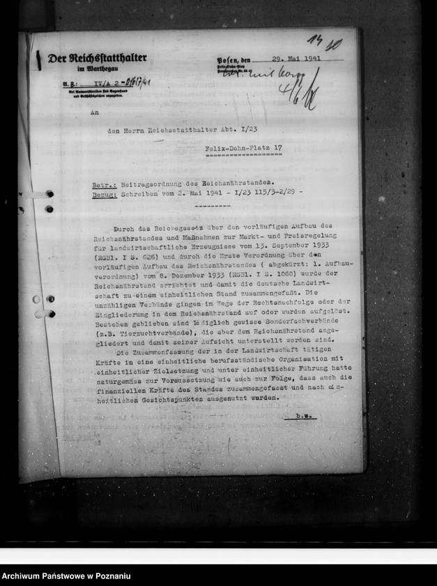 Obraz 19 z jednostki "Einführung des Reichsnährstandsgesetzes"